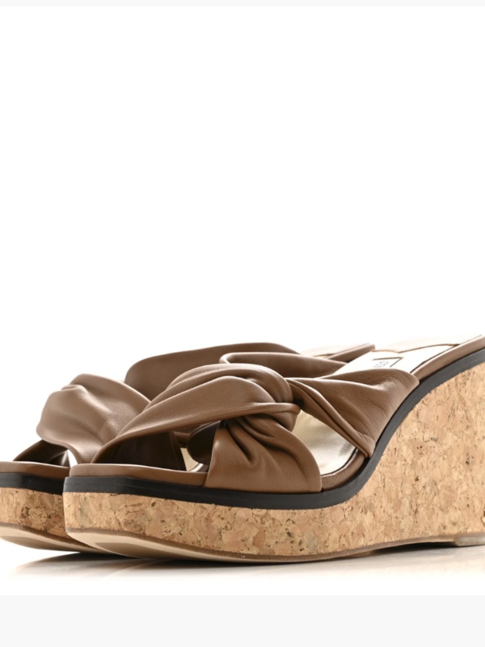 Jimmy Choo Soft Narisa 90 Wedge Sandals, Size 39 (European), Brown - Picture 5 of 8